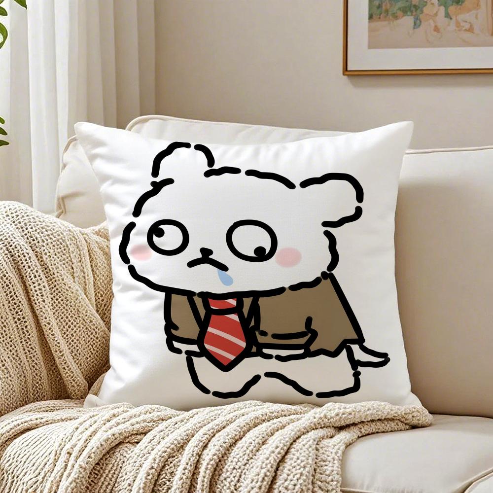 Cute Iine Puppy Funny Dress Cool Cushion Cover Pillowcase Antidustmite living Room Sofa Decor Cushion Room