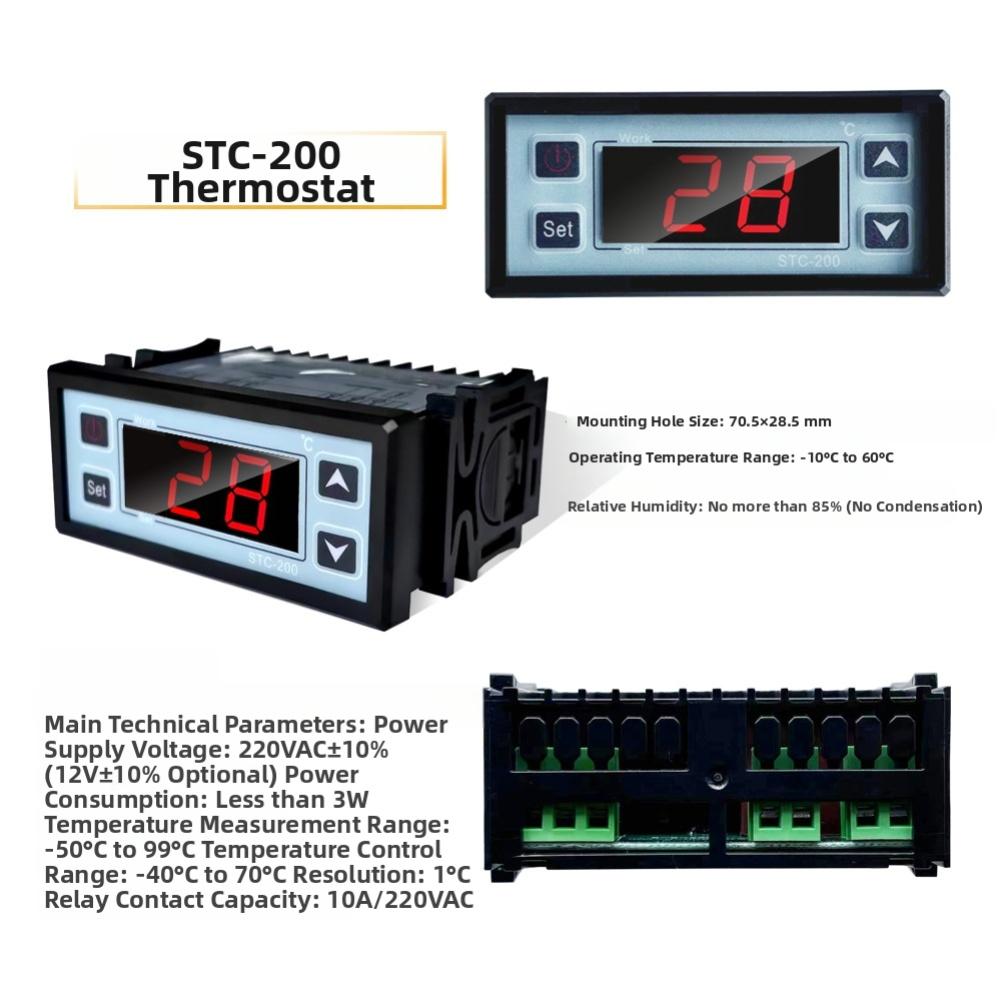 Digital Thermostat Temperature Controller for Water Heaters Fermentation Systems Refrigerators with Delay Start