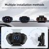 Obd2 Gauge Display with Speed, Heads Up Display for Cars P24, Fuel Consumption, RPM, Overspeed Alarm, OBD+GPS Digital Speedometer Suitable for All