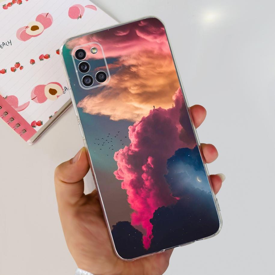 For Samsung A51 Case SM-A515F Flower Cover Fashion Silicone Soft Bumper Clear Funda For Samsung A31 A71 SM-A315F A 51 Phone Case