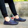 Four Seasons Men's White Breathable Leather Slip-On Driving Shoes