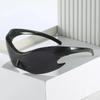Gafas de sol deportivas de moda estilo punk Y2k para hombre, estilo hip-hop, de lujo, de una sola pieza, sin montura, envolventes, no polarizadas.