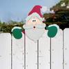 Funny Santa Claus Fence Outdoor Christmas Animal Reindeer Charming Ornaments New Year Party Decorations For Home Navidad