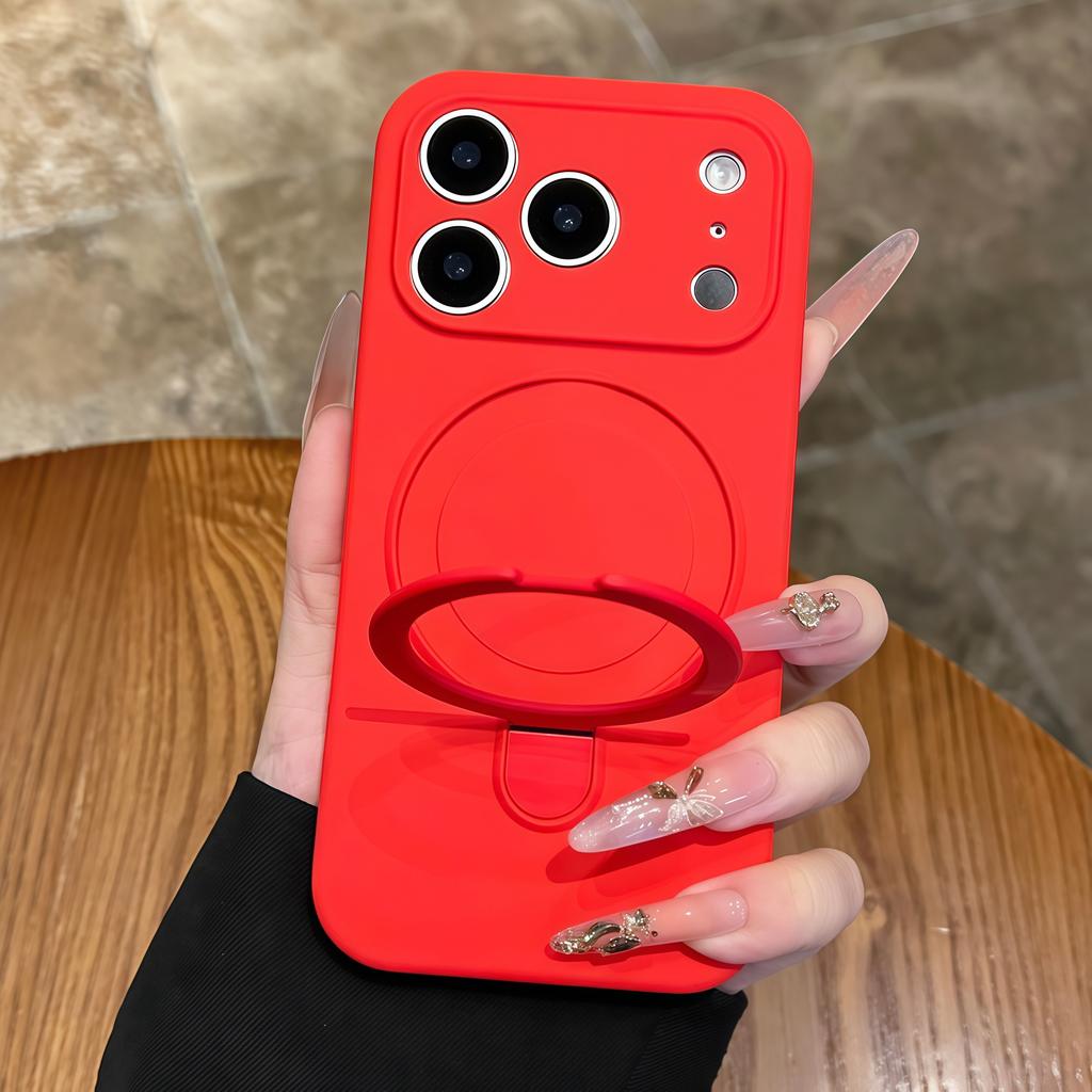 al Liquid Silicone Magnetic Holder Case for For Iphone 17 Air 16 1 14 13 12 11 Pro Max Plus Camera Protector Shockproof Cover
