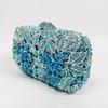 Luxury Sky Blue Rhinestone Evening Bag Gala Diamond Dazzling Crystal Wedding Clutch Bridal Purse WHTUOHENG Party Handbag