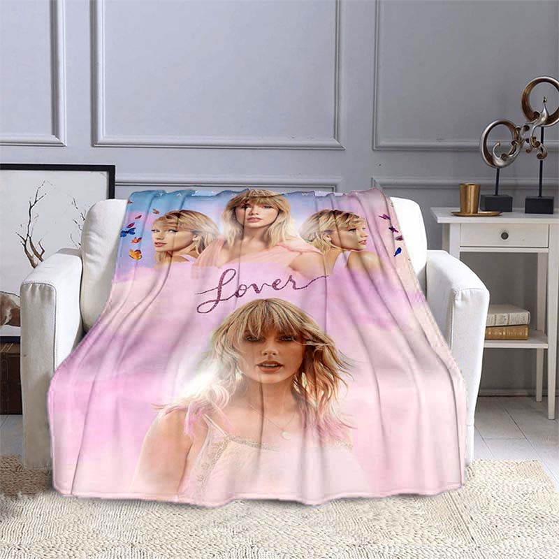 Coperta K-PopT- Taylor-S-Swift - Regalo per Fan - Adatta per Casa, Tempo Libero, Campeggio e Viaggio - Coperta Multifunzionale