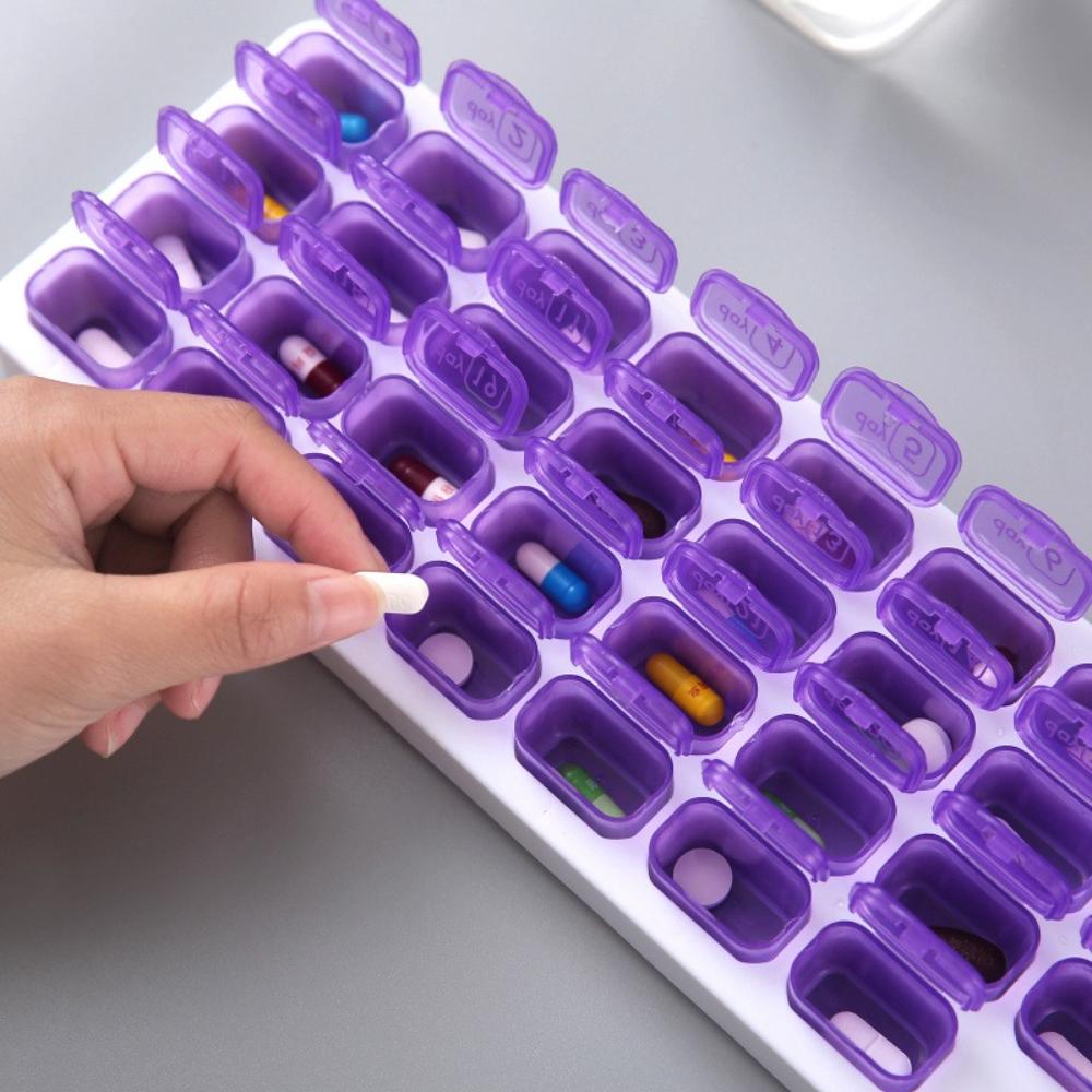 New Hot Premuim Portable 31 Day Monthly Pill Organizer Storage Case Box Holder for Daily Medicine Vitamin Fish Oils Supplement