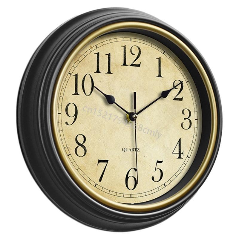 Nordic Vintage Wall Clock European Quiet Clocks for Living Room Decorations 6XDE