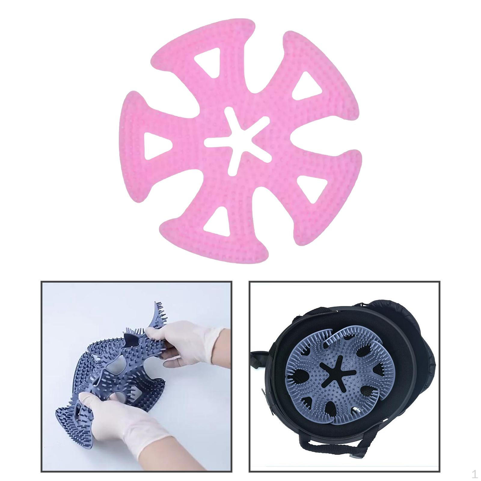 Breathable Helmet Pad Reusable Flexible Helmets Padding for Electric Vehicle Black розовый