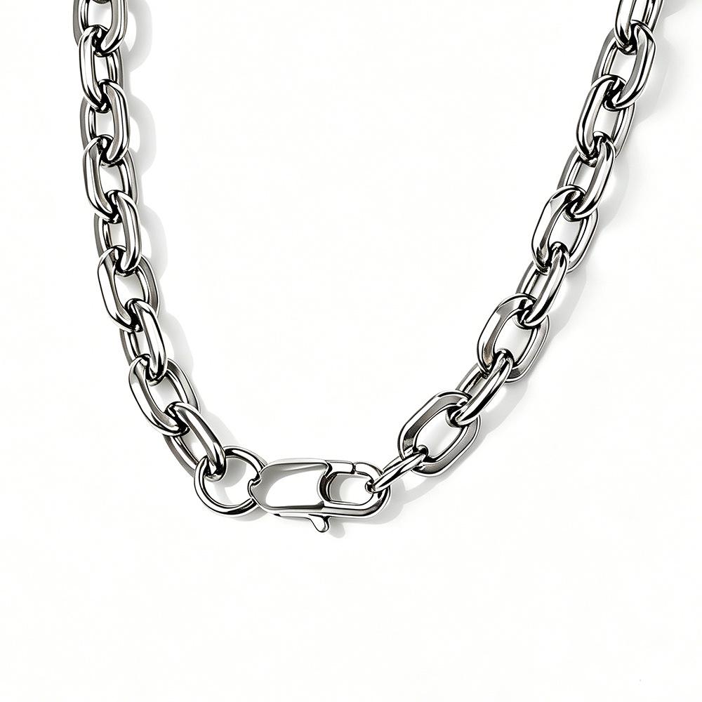 Titanium Steel Bamboo Joint Chain Bracelet Necklace for Men & Women - Simple Polished Design with Stainless Steel Ornaments