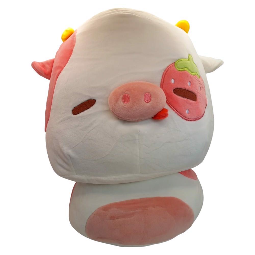 Plush Toy Cow Cuddly Soft White-Black For Children
