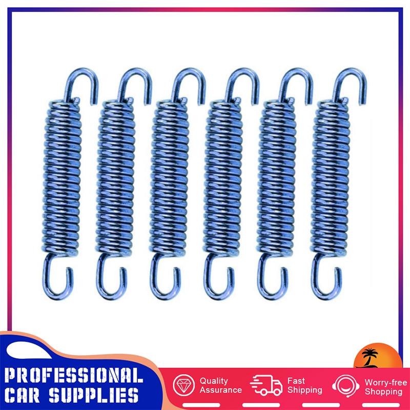 

6pcs Stainless Steel Exhaust Pipe Spring Hooks Rotatable Metal Springs Kit Set for Most Riding Motorcycles Scooters ATV