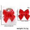 1pc Red Velvet Bows for Christmas Decorations DIY Window & Tree Hanging Ornament, Velour Bowknot Accent for Festive Home Décor