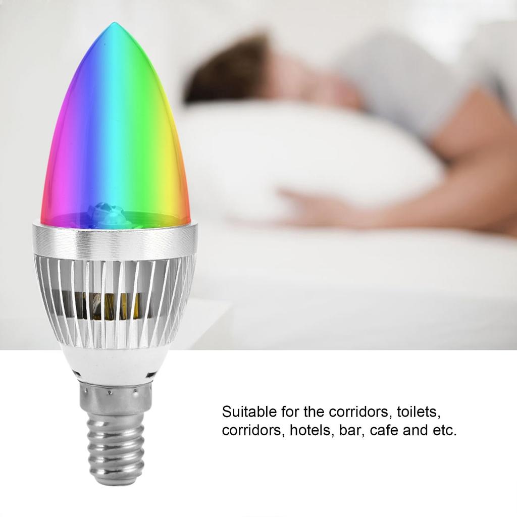 LED-Lampe, 3W, RGB, E14-Sockel, Farbtemperatur einstellbar, mit Fernbedienung, Dimmfunktion, Timerfunktion, Speicherfunktion, Energieeinsparung, für