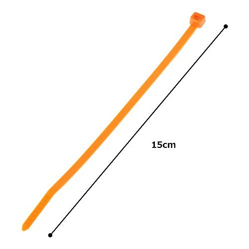 Panduit PLT2S-C3 Cable Tie, Locking, Standard, Nylon 6.6, 7.4-Inch Length, Orange (100-Pack)