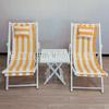Pink Wooden Outdoor Lounge Chair for Beach, Balcony, Camping, and Garden