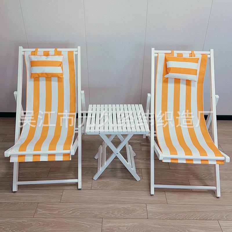 Pink Wooden Outdoor Lounge Chair for Beach, Balcony, Camping, and Garden