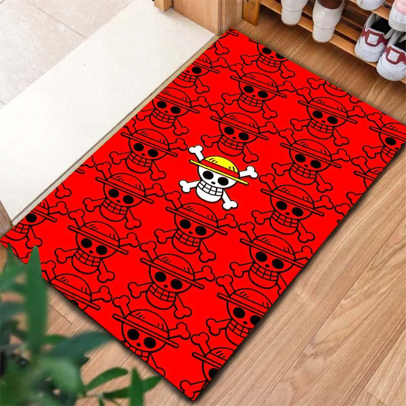 Tapis Tapis Tapis Pirates du Chapeau de Paille One Piece Pour Salon Chambre Maison Décoration de Canapé, Tapis de Sol Antidérapant pour Jouer aux Enfants