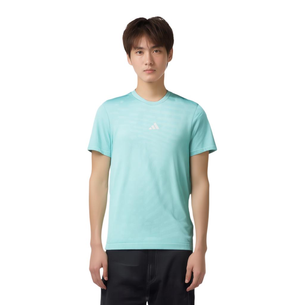 adidas Maglietta Senza Cuciture Palestra+ Allenamento Manica Corta Asciugatura Rapida Girocollo Uomo Top Verde Menta Chiaro IW5889