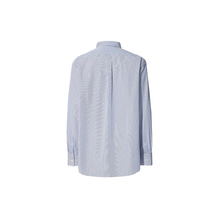 UNIQLO x Jil Sander Striped Collar Long Sleeve Shirt Men shirts Light-Blue 440460-64