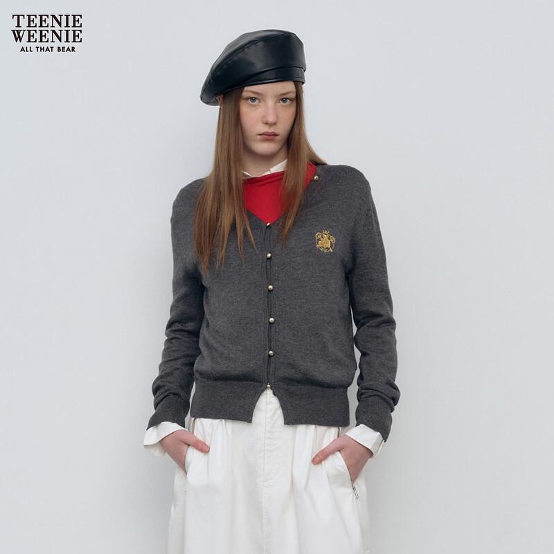 Teenie Weenie Bear Letter Knitted Cardigan
