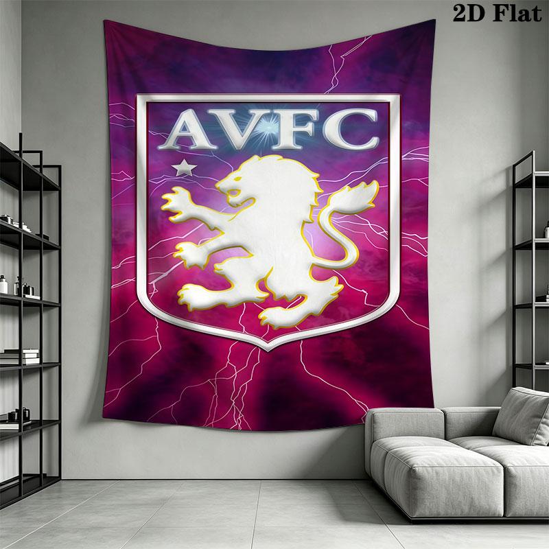 Aston Villa logo Wall Hanging Printed Fabric Blanket Decorative Tapestries for Bedroom Living Room Home Decor