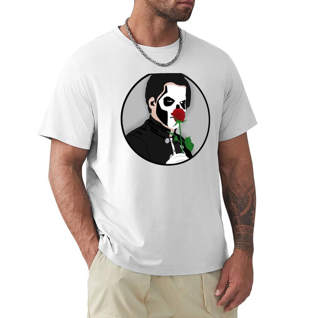 Terzo with Rose TShirt clothes oversize tshirts man baggy shirts blacks mens t shirts