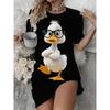 New Size Plus Western Cute Duck Pajamas, Women'S Nightgown Dress, Machine And Hand Washable