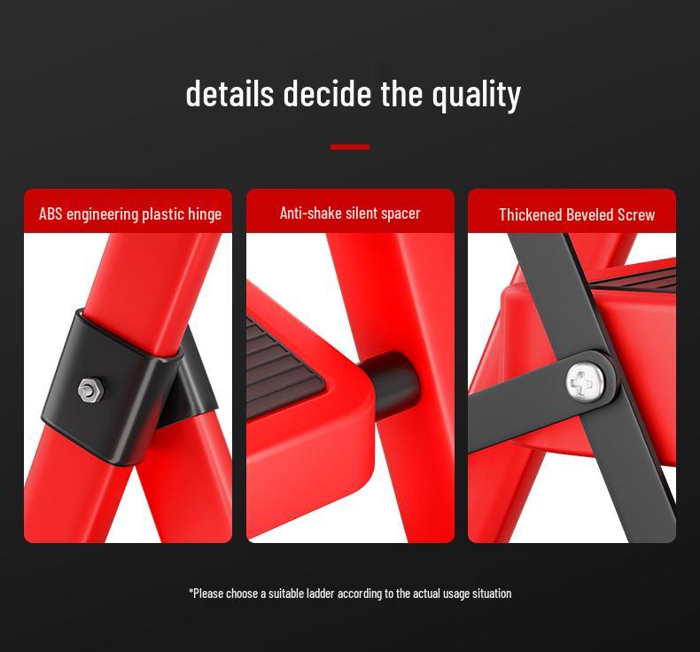 Four-Step Folding Telescopic A-Frame Ladder for Indoor Use