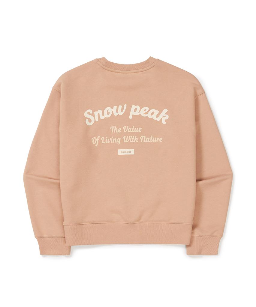SNOWPEAK APPAREL Women'S Lettering Semi-Crop Sweatshirt (S24Fwfht63) Peach