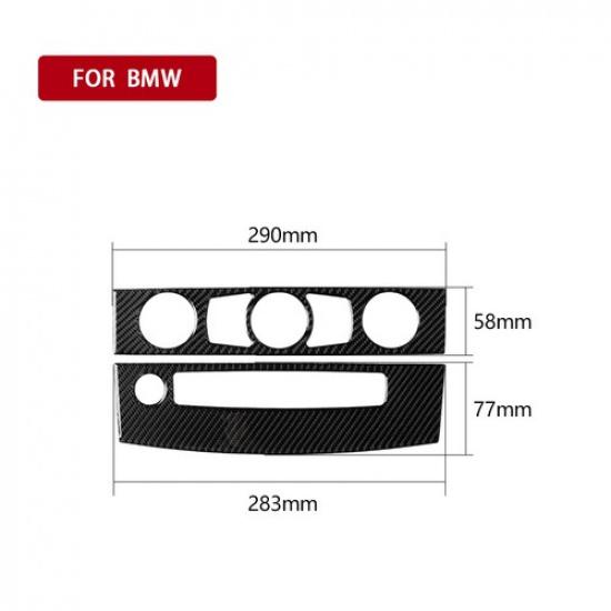 Carbon Fiber Interior Central Control Cover Trim For BMW 5 Series E60 2008-2010