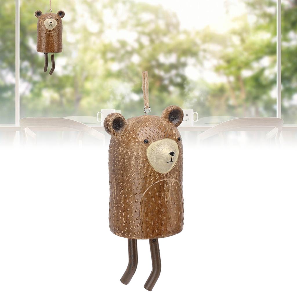 Rustic Hanging Animal Wind Chimes Resin Hand Made Natural Garden Decoration for Gardens Backyards Trees Yards C Raccoon
