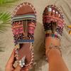 Bohemian Flat Slippers for Women Summer New Style Slippers for Women, Large-sized Beach Sandals