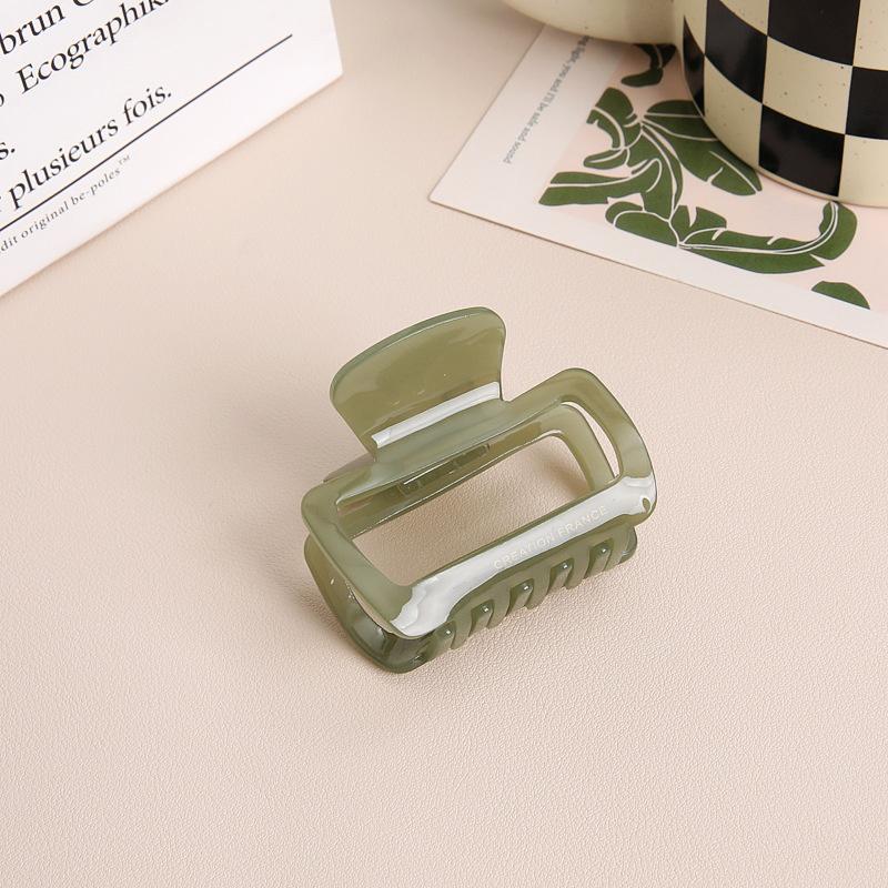 New Acetate Square Hollow Out Big Claw Clips For Women Solid Color Leopard Pattern Shark Clip Female Hair Accessories