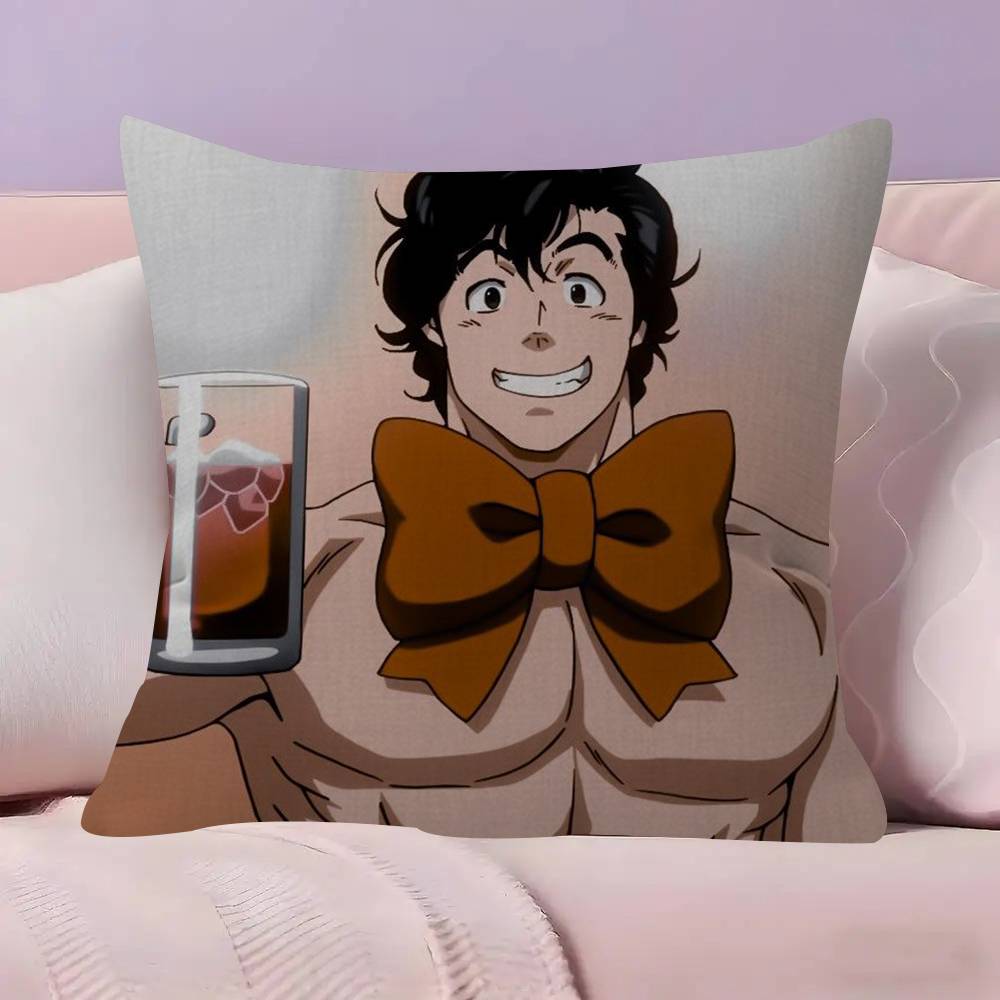 C-City Hunter P-Private Eyes Pillow Covers Cartoon Sofa Decorative Home Double-Sided Printing Short Plush Cute Cushion Cover