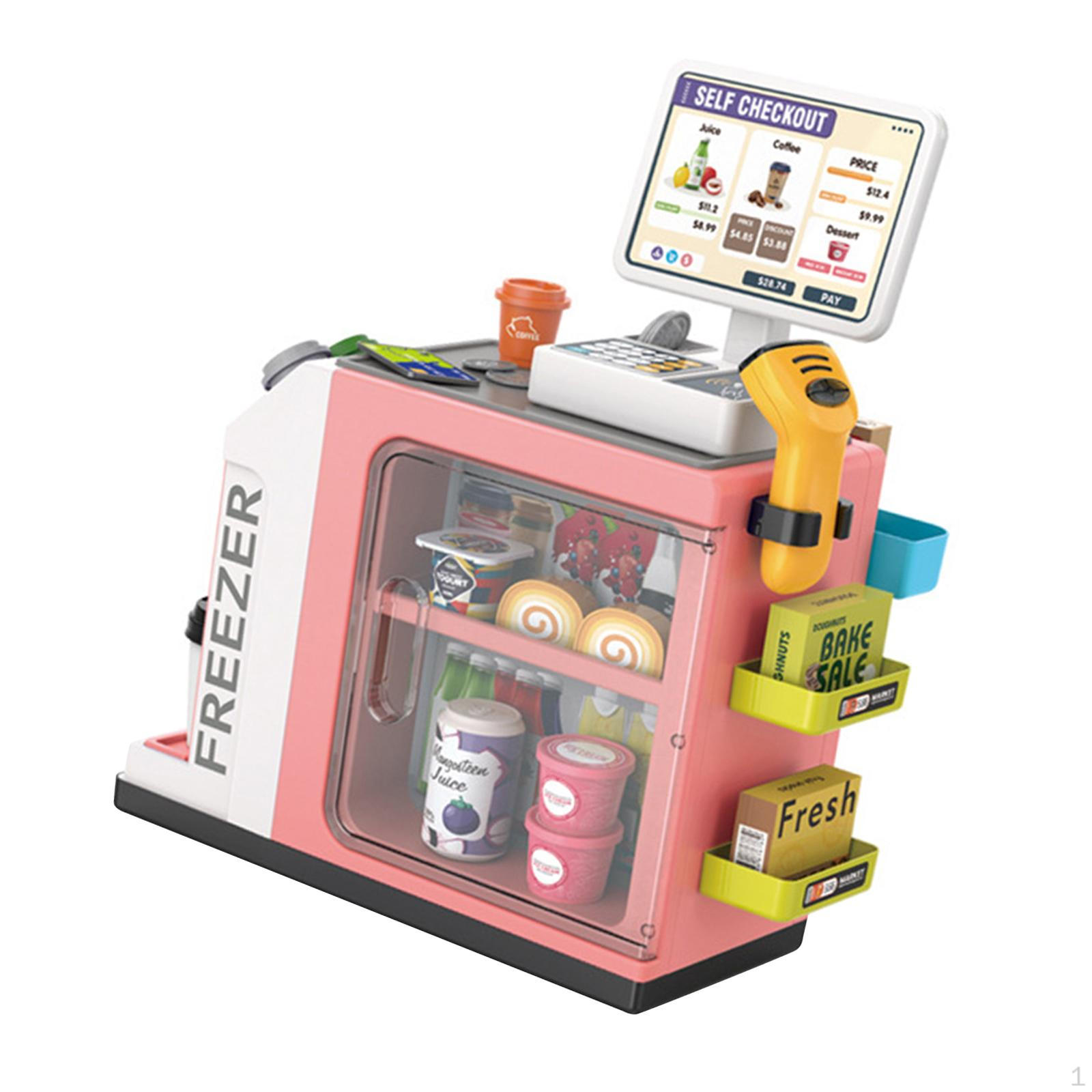 

Игрушка «Кассовый аппарат» для кассовой стойки, обучающая ролевая игра для детей 3–7 лет розовый