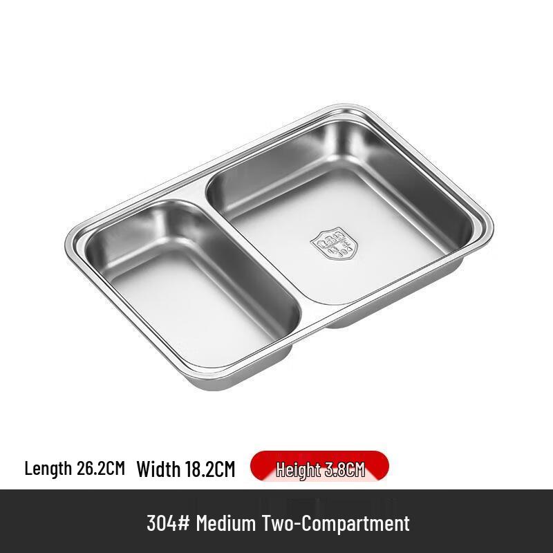 JingJingRS Stainless Steel Divided Lunch Tray