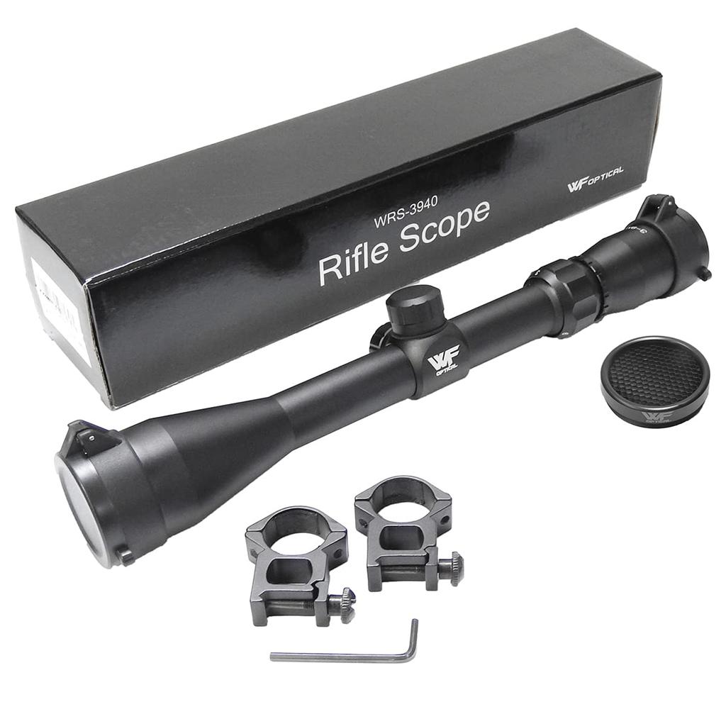 WF Optical Rifle Scope 3-9x40mm with Mounting Rings / 3-9x Zoom, Suitable for Domestic Hunting and Real Firearms