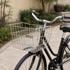 Stainless Steel Front Cycle Basket Weather-Resistant for Grocery Runs