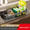No Drill Adhesive Kitchen Organizer Kitchen Shelf Cleaning Storage Draining Rack Household Detergent Sponge Rack Accessories