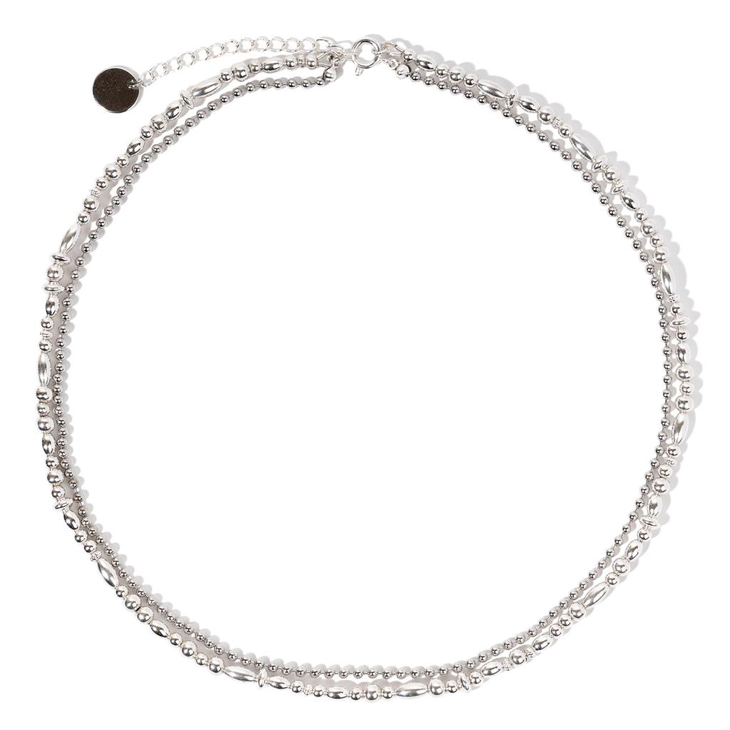 Armo Silver + Ball Chain Necklace
