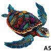 Adult Animal Wooden Puzzle Round Peacock and Bird Wooden Puzzle Children's Puzzle Toy Festival Gift Fox Shape Jigsaw Puzzles