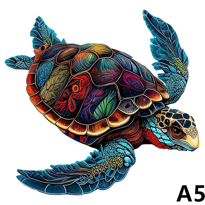 Adult Animal Wooden Puzzle Round Peacock and Bird Wooden Puzzle Children's Puzzle Toy Festival Gift Fox Shape Jigsaw Puzzles