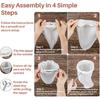 3 PCS Fine Mesh Strainer Bags - RAINFLOW Reble Cheese Cloth Bag for Straining with Stainless Steel Handle Medium Size Food Grade Filter for Coffee