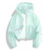 Damen Sommer Eis Seide Kühl Sonnenschutz Jacke, Kragen Jacke, Herren Freizeit Leichter Mantel