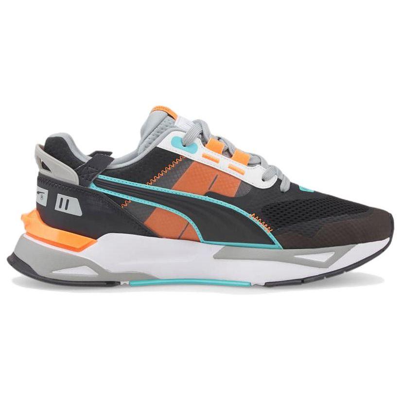 Puma Mirage Sport Fabric Leather Tech Sports Comfort Low Top Lifestyle Shoes Unisex Sneaker Black Orange 383107-05