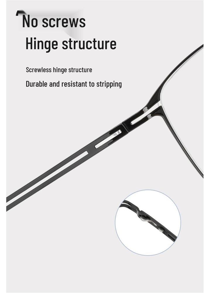 2023 Ultra-Lightweight Screwless Steel Square Myopia Glasses for Small Faces
