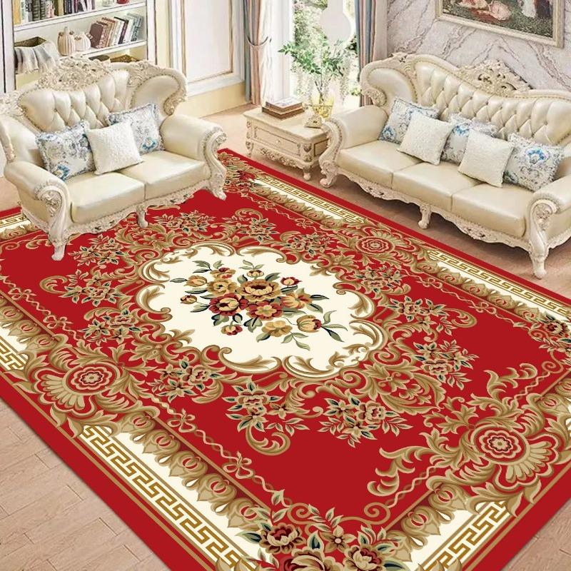 

Легкая роскошь Европейский стиль Цветы Ковер Гостиная Диван Спальня Кабинет Кухня Коврик для входной двери Нескользящий Домашний декор Ковер 40x60cm