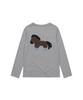 TANSANMAGNESIUM Pony Applique Long Sleeve (Gray)