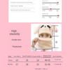 Double Fleece Coral Velvet Cap Cartoon Rabbit Scarf Thicken Cap Winter Kids Caps  Children
